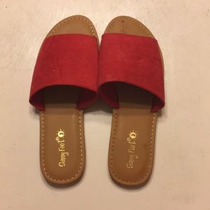 Red Memory Foam Sandal